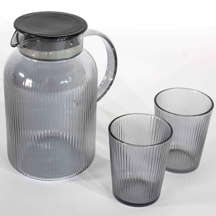 Glass Ombre Juice Jar and Four Cups Set Glass Ombre Juice Jar and Four Cups Set