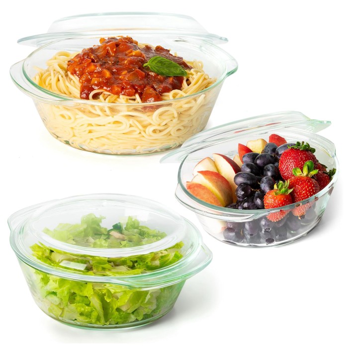 Glass Transparent Round Casserole with Lid Glass Transparent Round Casserole with Lid