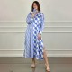 Printed Blue Midi Dress Printed Blue Midi Dress