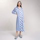 Printed Blue Midi Dress Printed Blue Midi Dress