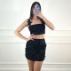 Floral Crop Top and Short Skirt Set Floral Crop Top and Short Skirt Set