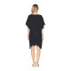 Black Ladies Beach Cover with Pom Pom Trim Black Ladies Beach Cover with Pom Pom Trim