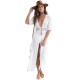 White Guipure Lace Beach Cover Dress White Guipure Lace Beach Cover Dress