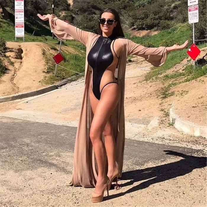 Beige Robe Dress Beach Cover Beige Robe Dress Beach Cover