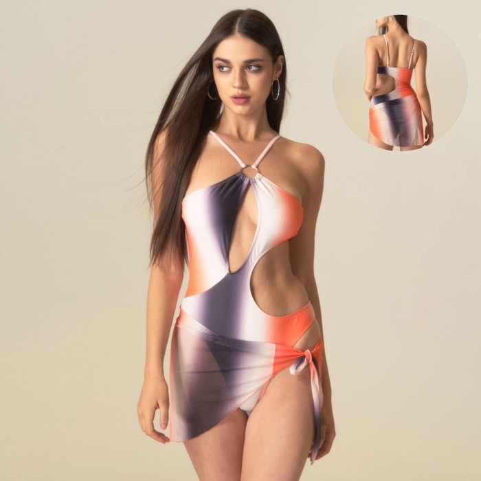 One Piece Multi Color Swimsuit One Piece Multi Color Swimsuit