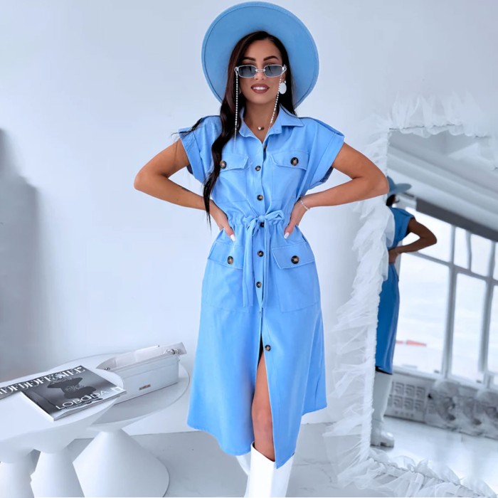 Women Stylish Blue Dress Women Stylish Blue Dress