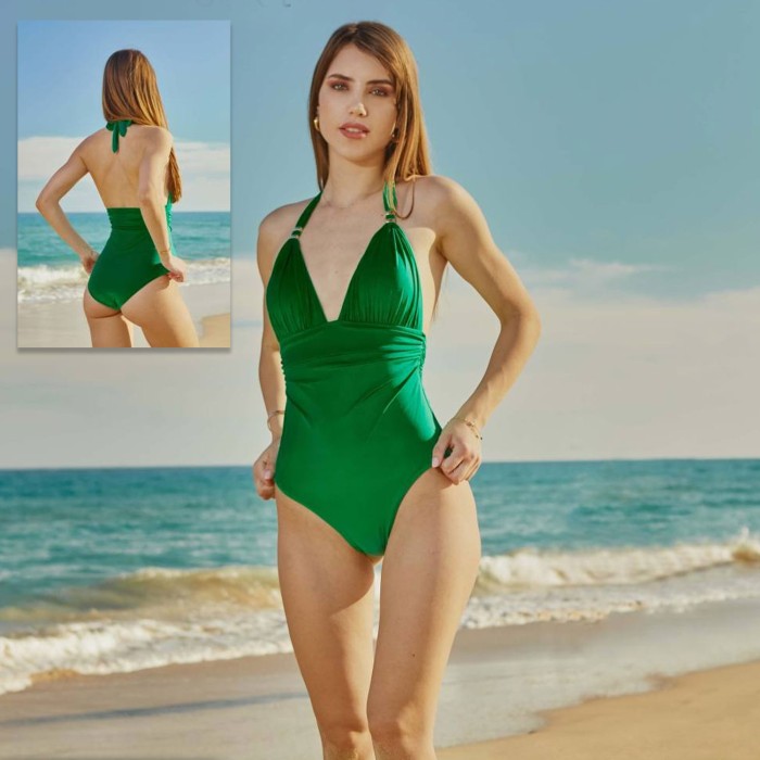 One Piece Plain Swimsuit One Piece Plain Swimsuit