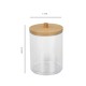 Storage Cylindrical Box with Bamboo Lid