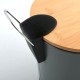 Grey Iron Waste Bin with Bamboo Lid Grey Iron Waste Bin with Bamboo Lid