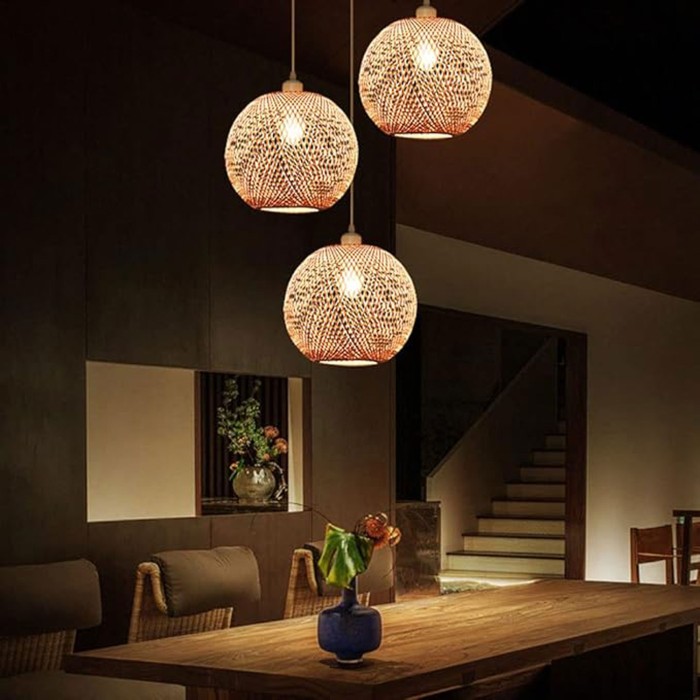 Boho Modern Bamboo Pendant Light