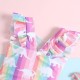 Rainbow Dino Ruffle Swimsuit Rainbow Dino Ruffle Swimsuit