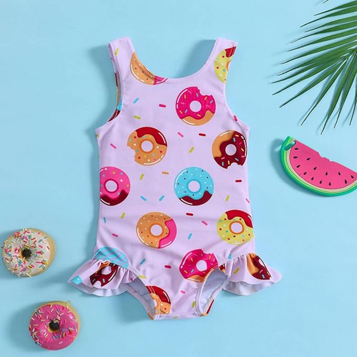 Donuts Prints One Piece Swimsuit Donuts Prints One Piece Swimsuit