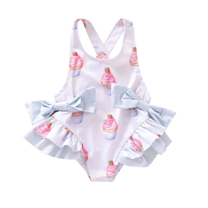 One Piece Ice Cream Print Girls Swimsuit One Piece Ice Cream Print Girls Swimsuit