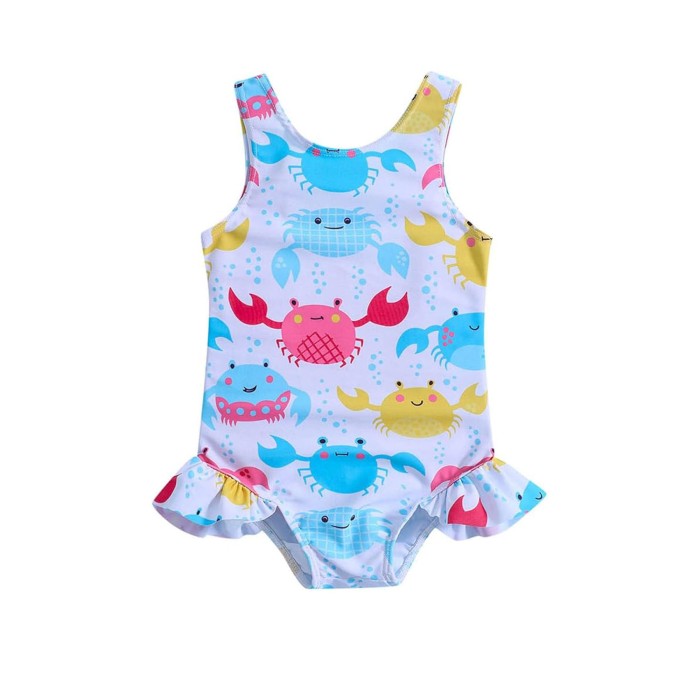 Crabs Prints One Piece Swimsuit Crabs Prints One Piece Swimsuit