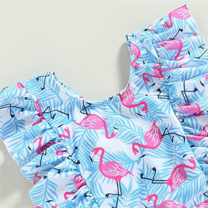 Flamingo Prints One Piece Swimsuit Flamingo Prints One Piece Swimsuit