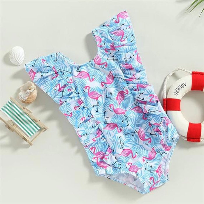 Flamingo Prints One Piece Swimsuit Flamingo Prints One Piece Swimsuit