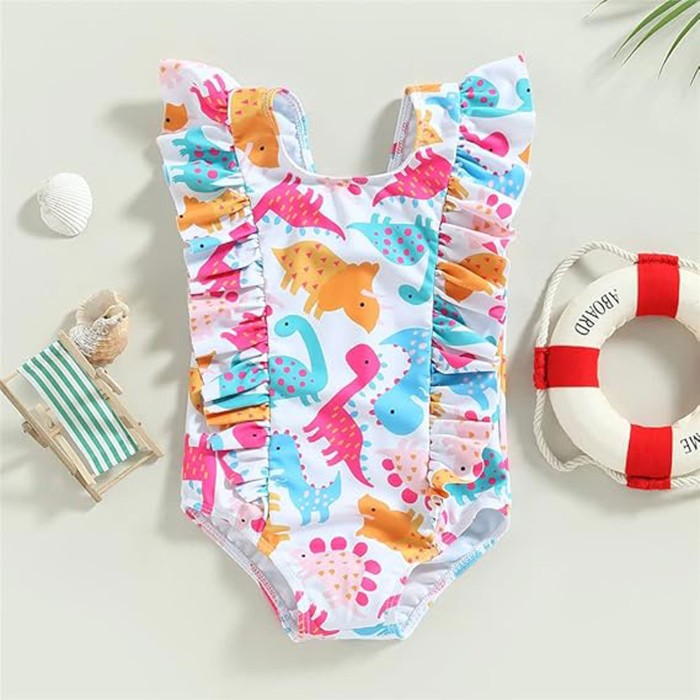 Dinosaurs Prints One Piece Swimsuit Dinosaurs Prints One Piece Swimsuit