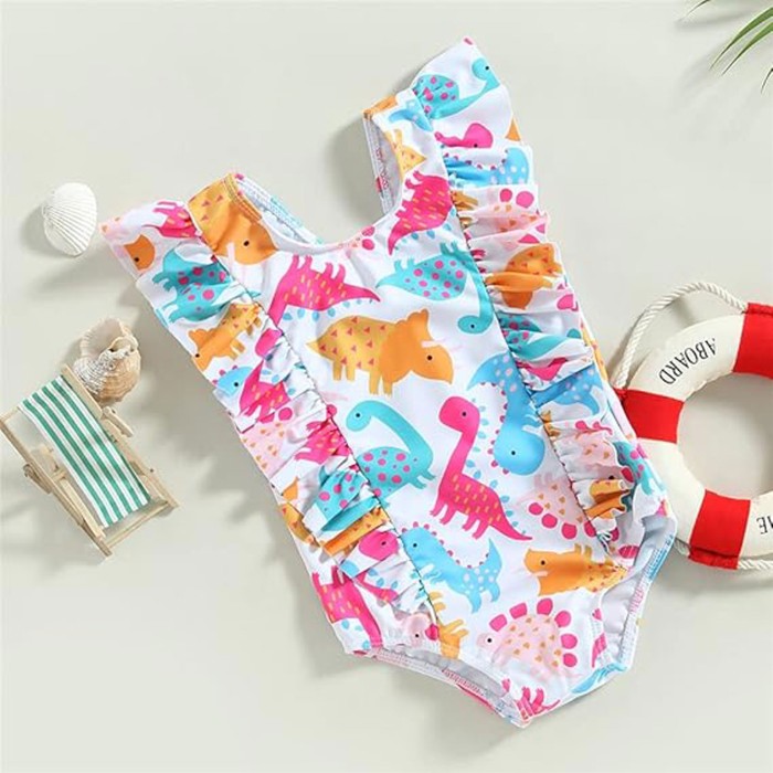 Dinosaurs Prints One Piece Swimsuit Dinosaurs Prints One Piece Swimsuit