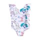 White Dinosaurs Prints One Piece Swimsuit White Dinosaurs Prints One Piece Swimsuit