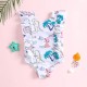 White Dinosaurs Prints One Piece Swimsuit White Dinosaurs Prints One Piece Swimsuit