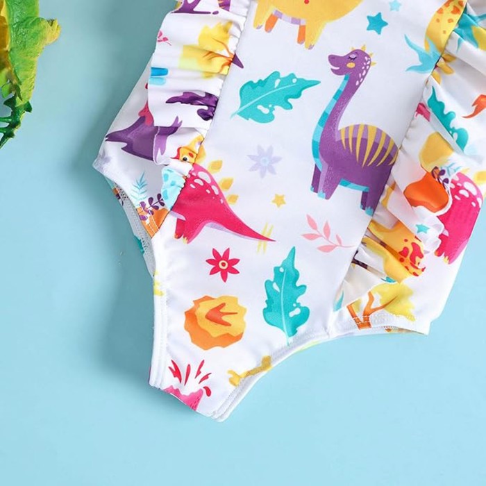 Colorful Dinosaurs One Piece Swimsuit Colorful Dinosaurs One Piece Swimsuit