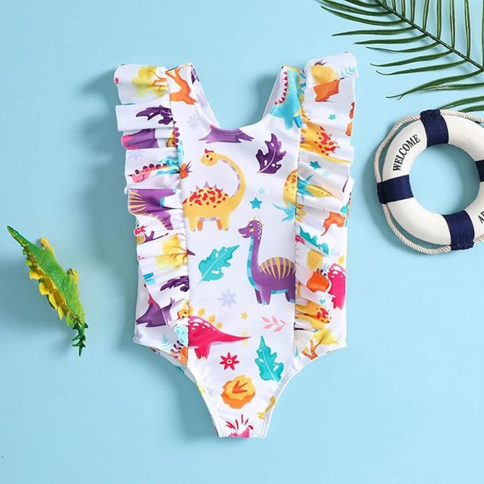 Colorful Dinosaurs One Piece Swimsuit Colorful Dinosaurs One Piece Swimsuit