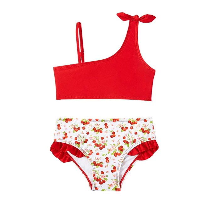 Cherry Print Two Piece Swimsuit Cherry Print Two Piece Swimsuit