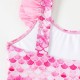 Pink Mermaid Print One Piece Swimsuit with Skirt Pink Mermaid Print One Piece Swimsuit with Skirt
