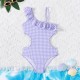 One Piece Lilac Gingham Print One Piece Lilac Gingham Print