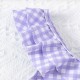 One Piece Lilac Gingham Print One Piece Lilac Gingham Print