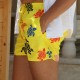 Yellow Swim Shorts with Turtle Designs Yellow Swim Shorts with Turtle Designs