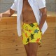 Yellow Swim Shorts with Turtle Designs Yellow Swim Shorts with Turtle Designs