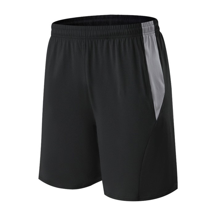 Black Sports Shorts with Grey Lines Black Sports Shorts with Grey Lines