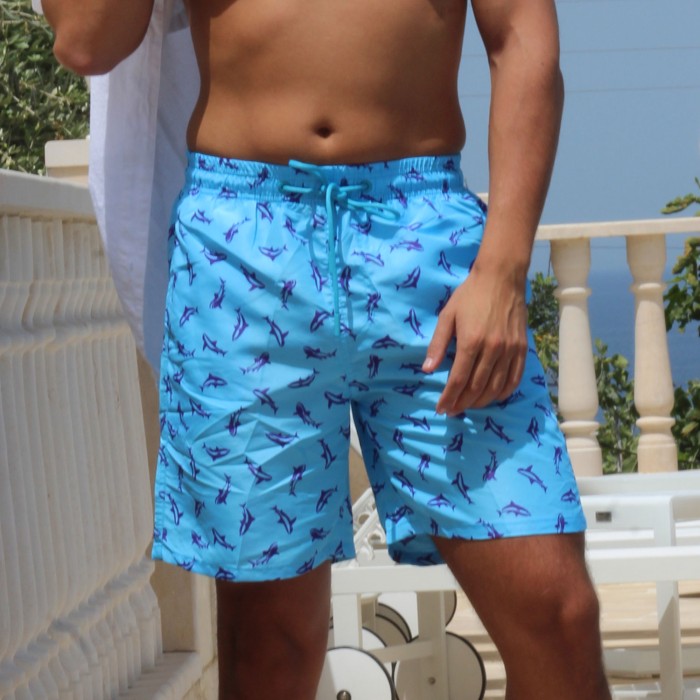 Swim Shorts with Dolphin Print Swim Shorts with Dolphin Print