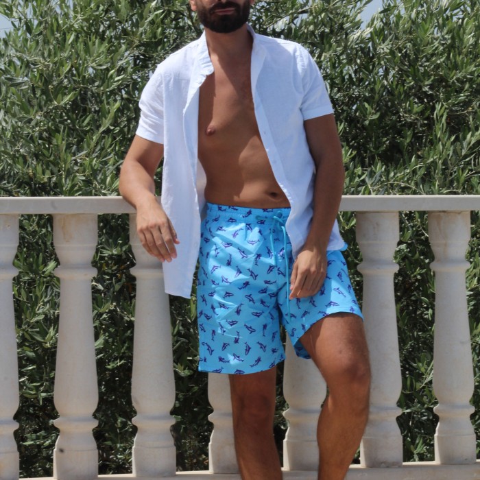 Swim Shorts with Dolphin Print Swim Shorts with Dolphin Print