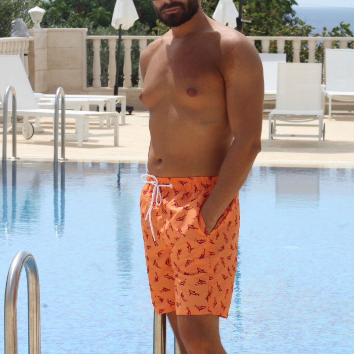 Swim Shorts with Dolphin Print Swim Shorts with Dolphin Print