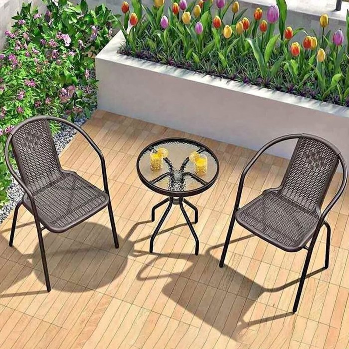 Outdoor Two Chairs and Small Round Table Outdoor Two Chairs and Small Round Table