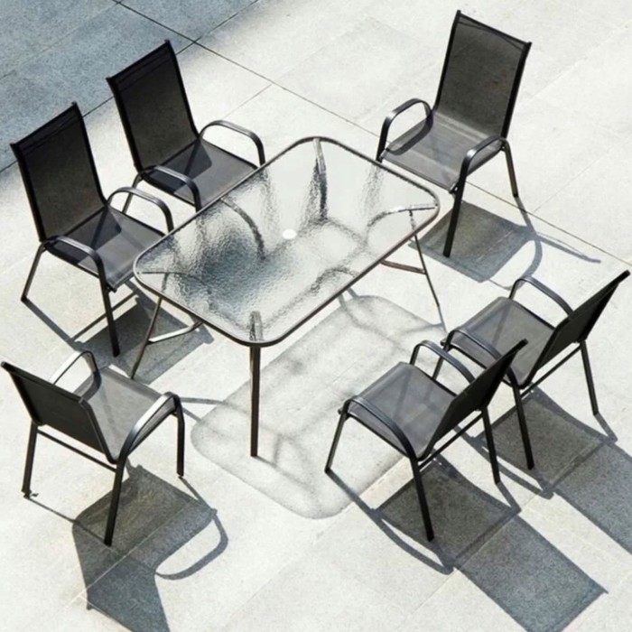 Outdoor Seven Pieces Table Set Outdoor Seven Pieces Table Set