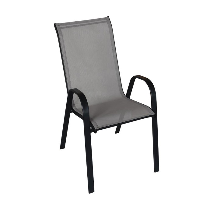 Outdoor Black Stackable Chair
