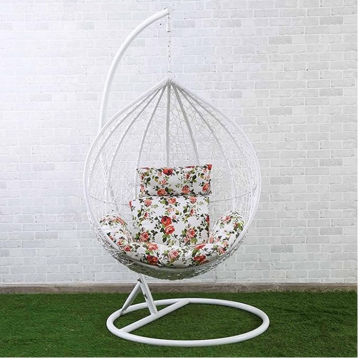 White Rattan Bird Nest Swing Chair White Rattan Bird Nest Swing Chair