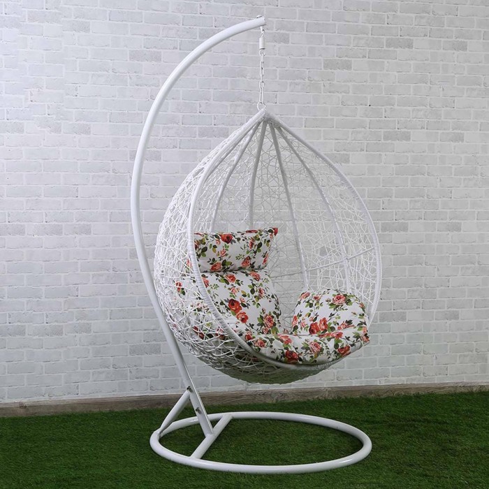 White Rattan Bird Nest Swing Chair White Rattan Bird Nest Swing Chair