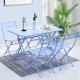 Outdoor Blue Aluminum Dining Set Outdoor Blue Aluminum Dining Set