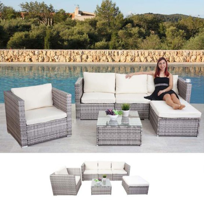 Outdoor Grey Lounge Set