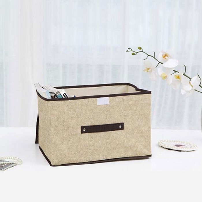 Beige Storage Boxes Set of Two Beige Storage Boxes Set of Two