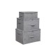 Grey Storage Box with Zipper Grey Storage Box with Zipper