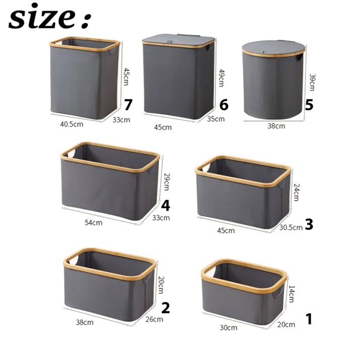 Grey Foldable Laundry Baskets and Boxes Grey Foldable Laundry Baskets and Boxes
