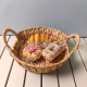 Straw Round Basket with Handles Straw Round Basket with Handles