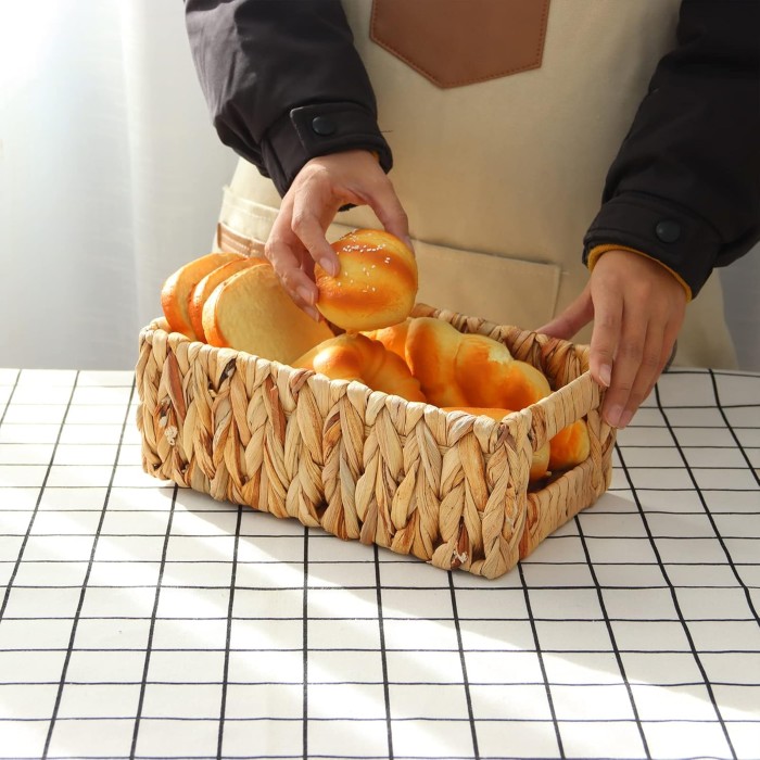 Straw Handwoven Rectangular Basket Straw Handwoven Rectangular Basket