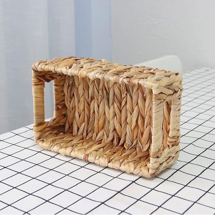 Straw Handwoven Rectangular Basket Straw Handwoven Rectangular Basket