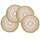 Colorful Printed Round Woven Placemat Colorful Printed Round Woven Placemat